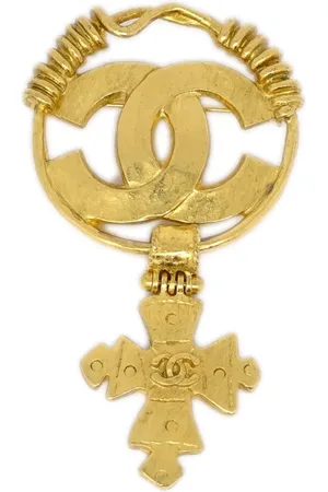 CHANEL 1994 cross brooch pin