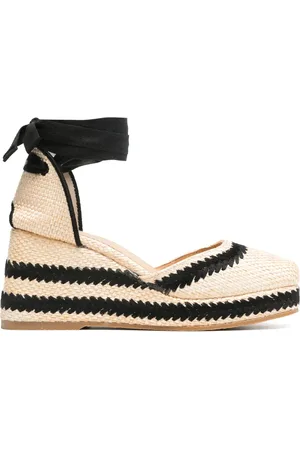 CASTA 85mm raffia wedge espadrilles