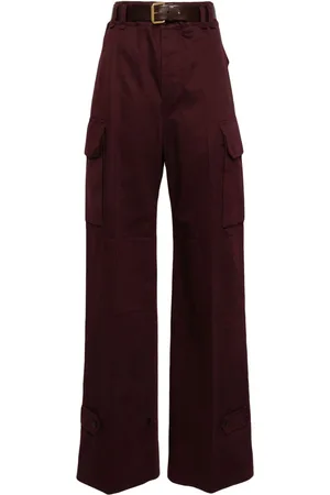 Saint Laurent Logo-embroidered straight trousers