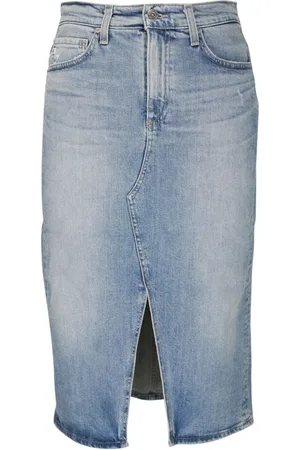 AG Jeans Logo-patch cotton skirt
