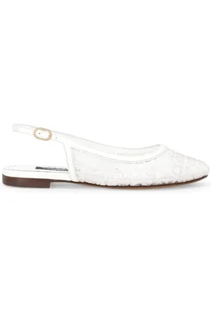 Dolce & Gabbana DG logo-embroidered mesh ballerina shoes