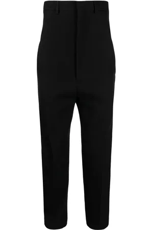 Rick Owens High-waisted pressed-crease tapered-leg trousers