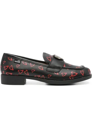 Moschino Logo-appliqu?? leather loafers