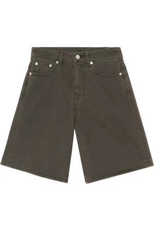 JOHN ELLIOTT High-rise wide-leg denim shorts