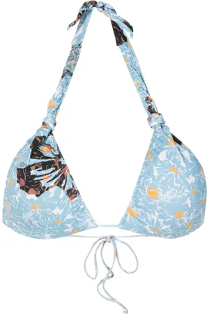CLUBE BOSSA Rings floral-print bikini top