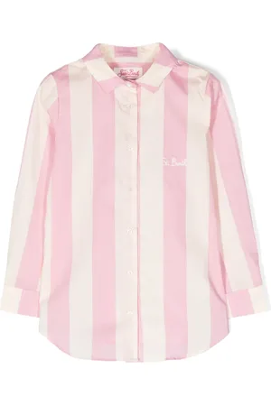 MC2 SAINT BARTH Mini Brigitte striped cotton shirt