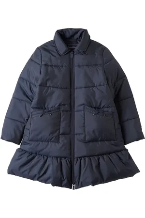 Familiar Ruffle-trim quilted coat