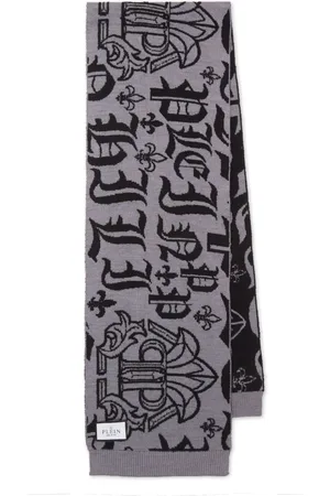 Philipp Plein Logo-motif merino scarf
