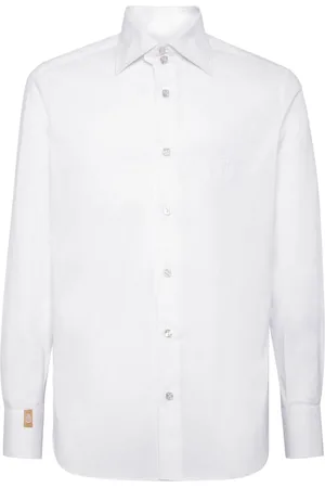 BILLIONAIRE Logo-embroidered cotton shirt