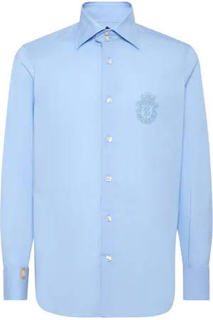 BILLIONAIRE Logo-embroidered cotton shirt