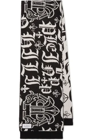 Philipp Plein Logo-motif merino scarf