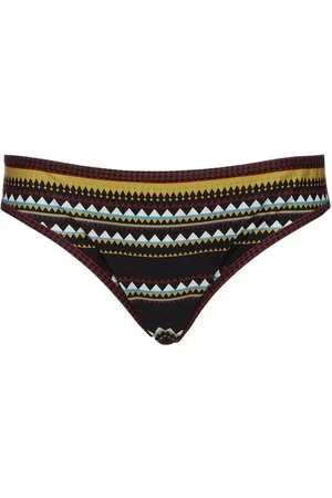 La DoubleJ Geometric-print bikini bottoms