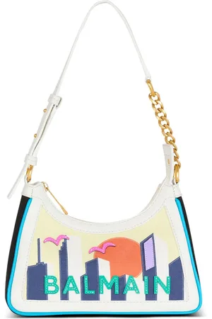 Balmain B-Army Postcard-print shoulder bag