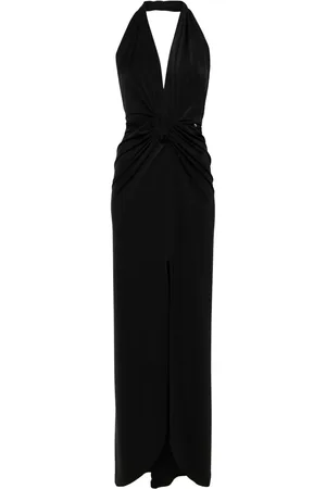 NISSA Plunging V-neck maxi dress