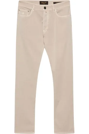 MOORER Logo-embroidered tapered trousers