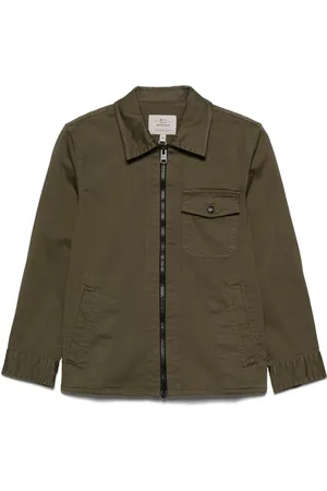 Woolrich Tonal stitching cotton blend jacket