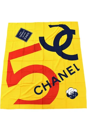 CHANEL 1990-2000s logo-print cotton scarf