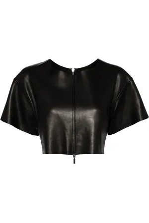 MATICEVSKI Cropped leather T-shirt