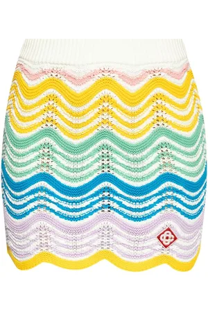 Casablanca Chevron-knit mini skirt