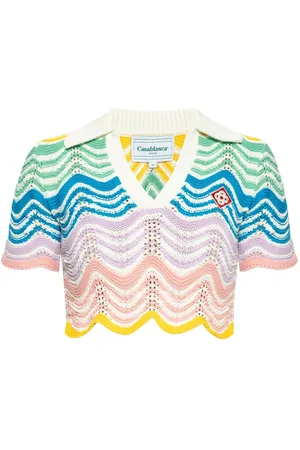 Casablanca Wave crochet crop top