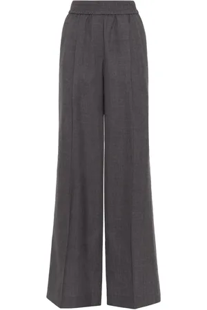 Brunello Cucinelli Elastic-waist wide-leg trousers