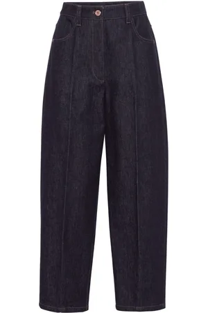 Brunello Cucinelli High-rise tapered jeans