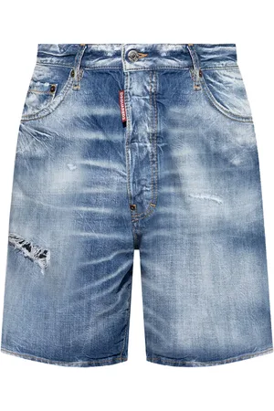 Dsquared2 Logo-tag distressed denim shorts
