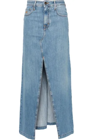 Jacob Cohen Front-slit denim midi skirt