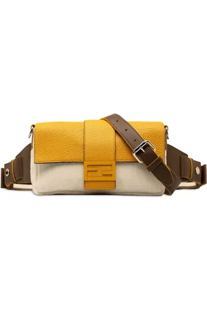 Fendi 2018-2023 Zucca Canvas and Leather Convertible Baguette satchel