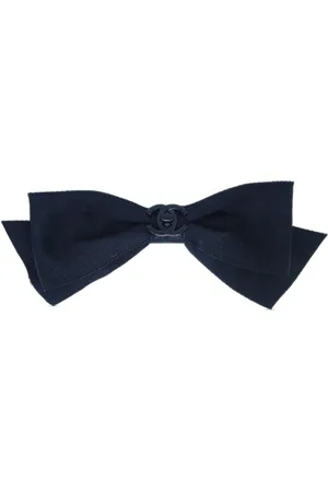 CHANEL 1990-2000s CC Turn-lock bow hair barrette