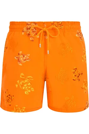 Vilebrequin Mistral Tortue-print embroidered swim shorts