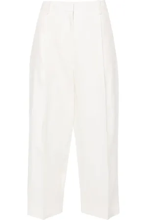 The Row Tonnie pleat-detail cropped trousers