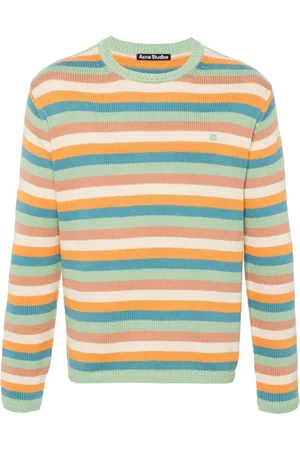 Acne Studios Face logo-appliqu?? striped jumper
