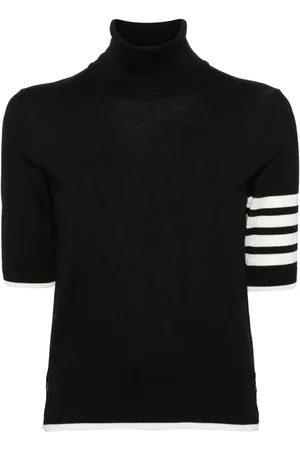 Thom Browne Stripe-detailing short-sleeve jumper