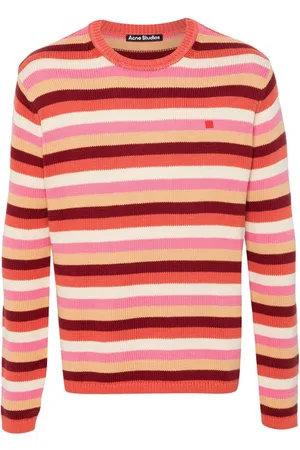 Acne Studios Face logo-appliqu?? striped jumper