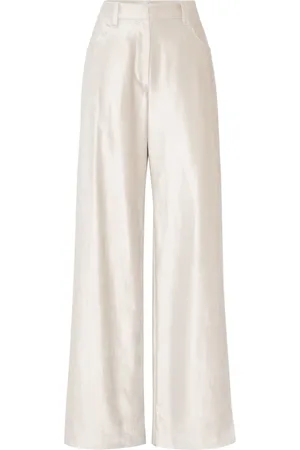 Brunello Cucinelli Shimmer-finish wide-leg trousers