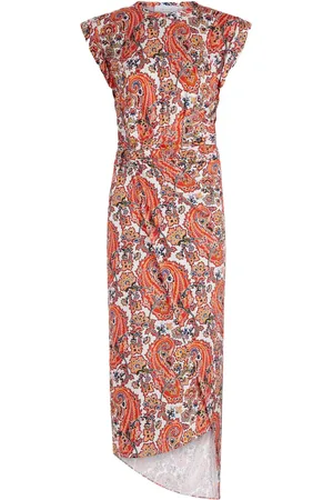 Paco rabanne Paisley-print draped midi dress