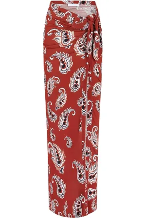 Paco rabanne Paisley long split skirt