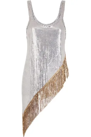 Paco rabanne Fringed chainmail tank top