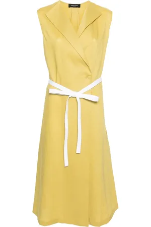 Fabiana Filippi Poplin linen wrap dress