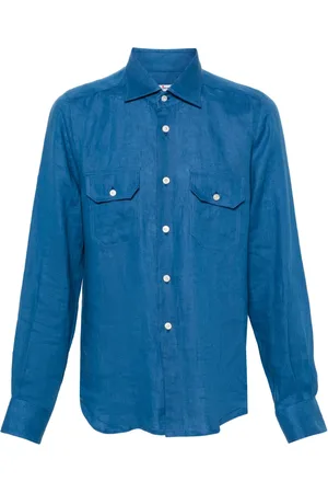Kiton Classic-collar linen shirt