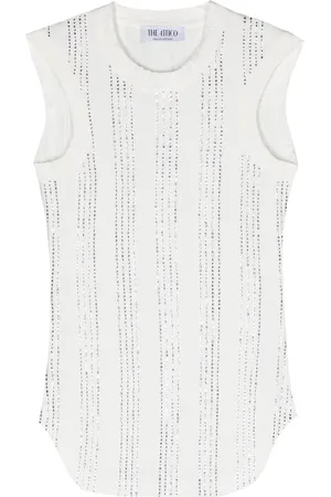 The Attico Reese crystal-embellished tank top