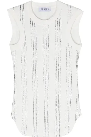 The Attico Reese crystal-embellished tank top