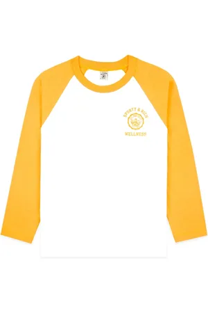 Sporty & Rich Emblem Baseball cotton T-shirt