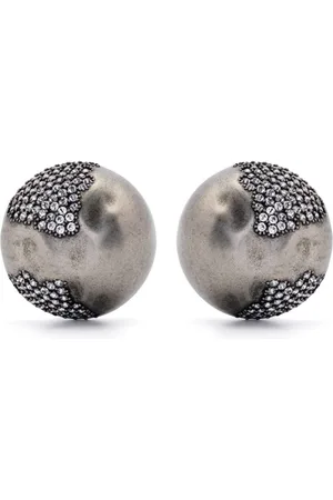 Saint Laurent Crystal-embellished clip-on earrings