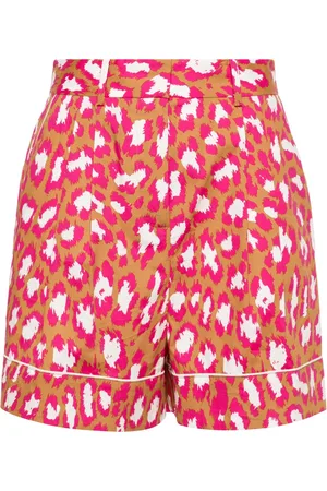 Diane von Furstenberg Balbino leopard-print tailored shorts