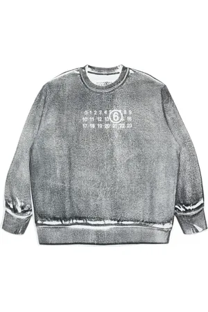 Maison Margiela Numbers-motif cotton sweatshirt