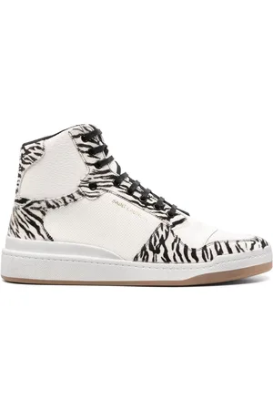 Saint Laurent Zebra-print high-top sneakers