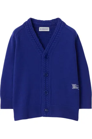 Burberry EKD-embroidered wool cardigan