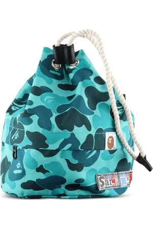 SAINT MXXXXXX X BAPE camouflage-print bucket bag
